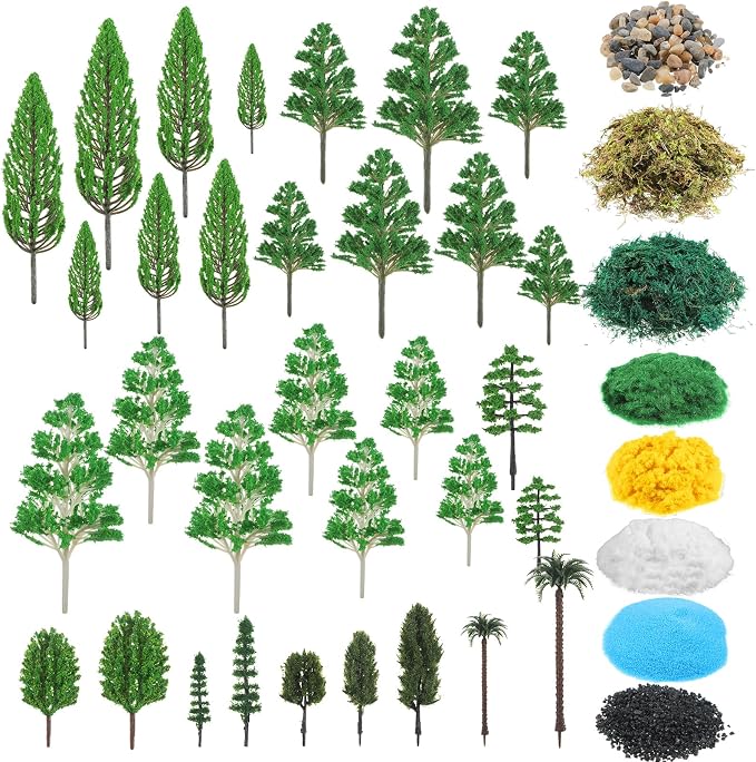 Thiccywoov 40 Pcs Diorama Supplies Kit Include 32 Rainforest Miniature Trees by Jgiusenfg