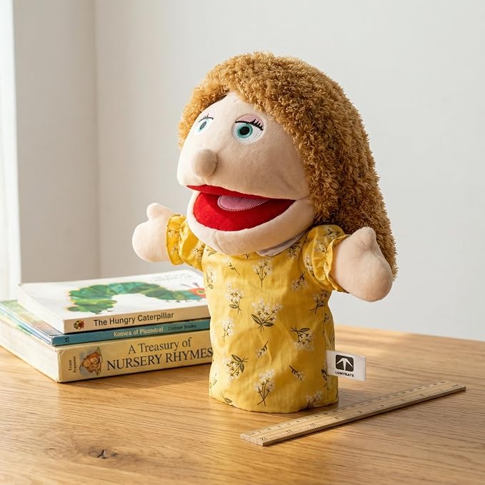 Family Hand Puppets for Kids, Includes Grandpa, Son - Image 4