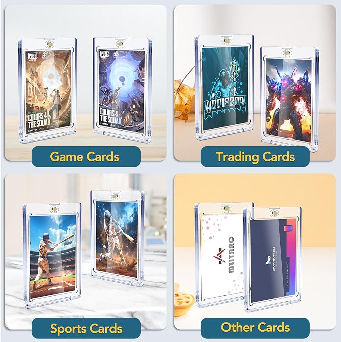 100ct Magnetic Card Holders, Magnetic 35pt One Touch Card Holders, U-V - Image 6