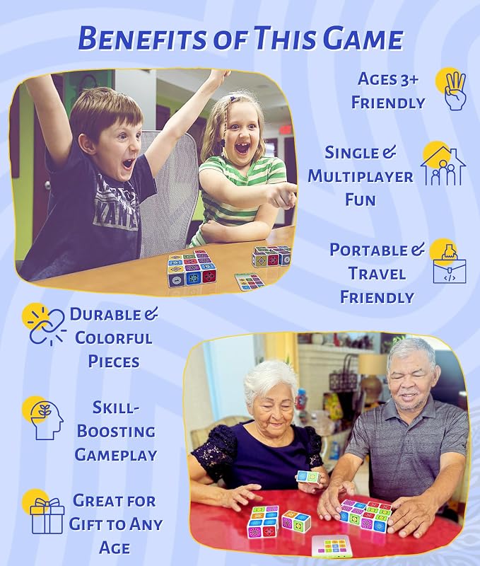 Pattern Matching Board Game for Kids & Adults, Family Night Board Games - Image 5
