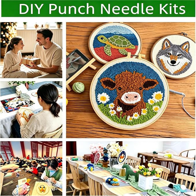 DIY Punch Needle Kits Landscape Sunrise - Image 6