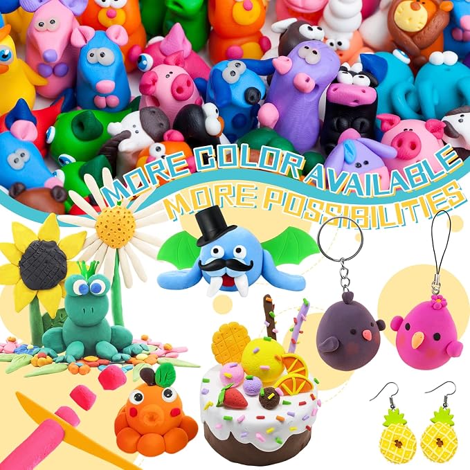 Air Dry Clay 24 Colors, Magic Clay Modeling Clay, DIY Molding Magic Clay - Image 4