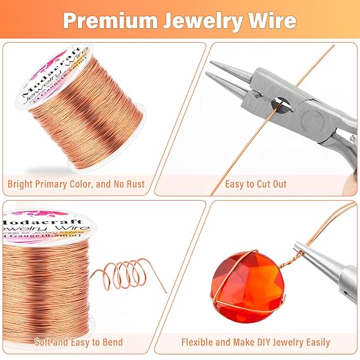 Modacraft 24 Gauge Copper Wire for Jewelry Making - 214FT/0.5mm - Image 3