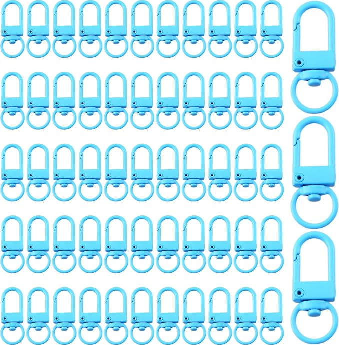 KJML DIY Keychain clip 60pcs Swivel Snap Lobster Claw Keychain Clasps Lanyard by KJMLDIY