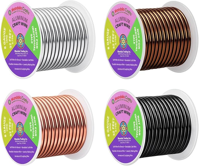 Mandala Crafts 8 Gauge Anodized Aluminum Craft Wire by MandalaCrafts