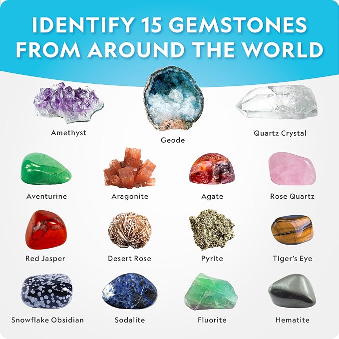 NATIONAL GEOGRAPHIC Mega Gemstone Dig Kit – Dig Up 15 Real Gemstones and - Image 4