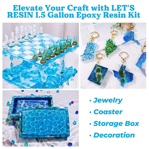 LET'S RESIN Resin Epoxy Kit, 1.5 Gallon Crystal Clear Epoxy | Bubble Free - Image 6