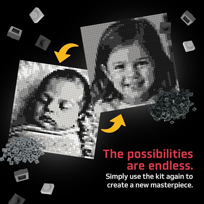 BRICK ME Pix-a-Pic Mosaic Kit, 4900 Bricks | DIY Pixel Photo Mosaic - Image 4