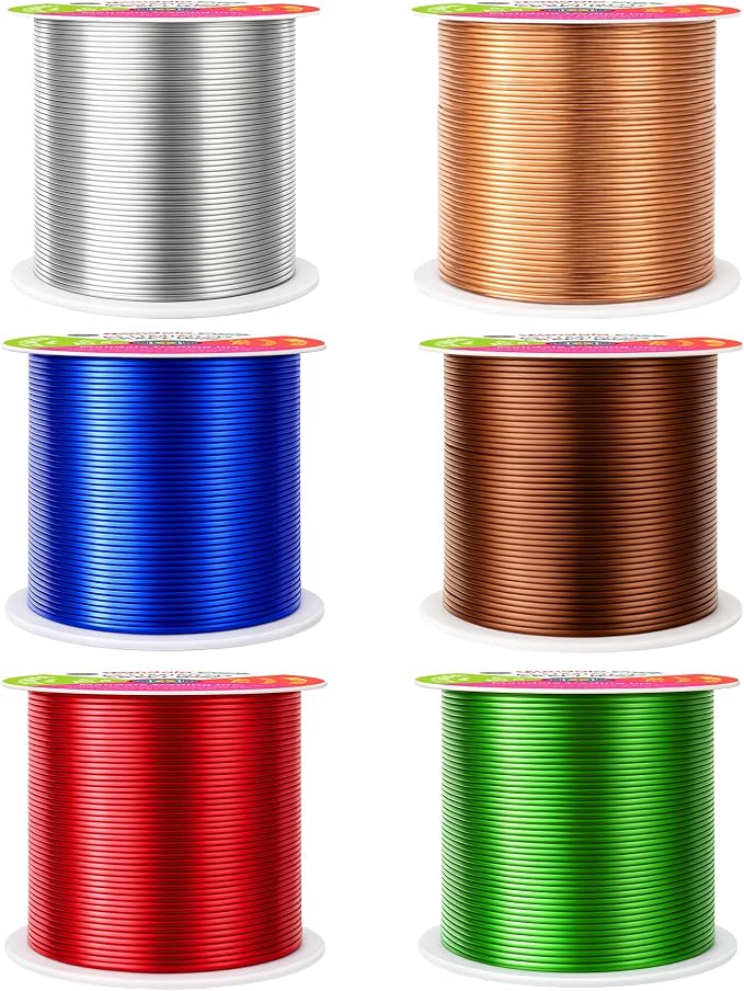 Mandala Crafts 22 GA Green Brown Red Assorted Anodized Aluminum Craft Wire | - Image 2