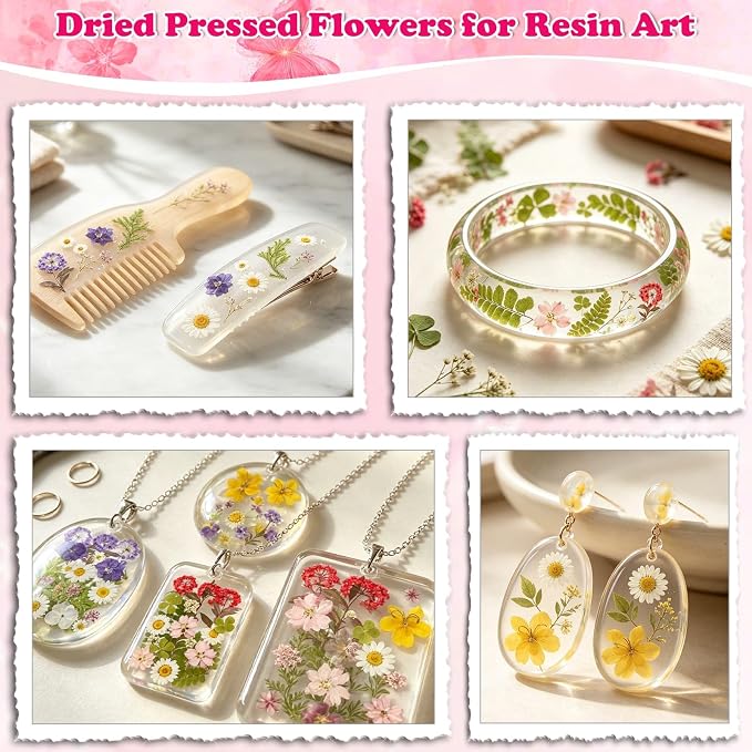 100 Pcs Dried Pressed Flowers Leaves - Image 6