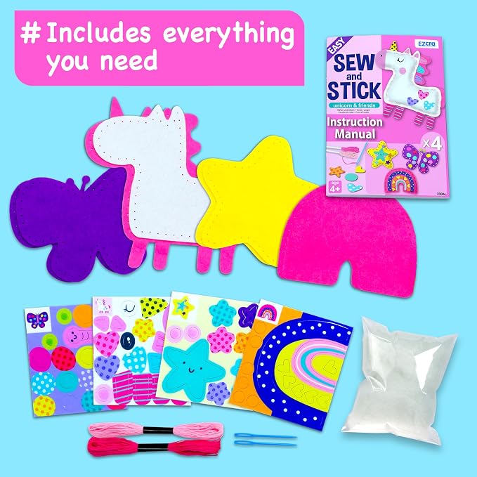EZCRA Unicorn Sewing Kit for Kids Ages 4-8 - Image 3