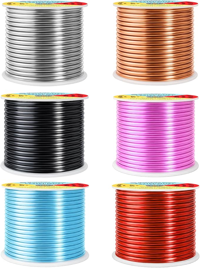 Mandala Crafts 10 GA Red Copper Black Assorted Anodized Aluminum Craft Wire | - Image 2
