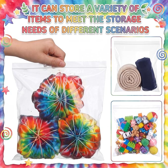 Acellegic 30 Pcs White Tie-dye Cotton Drawstring Bags - Image 7