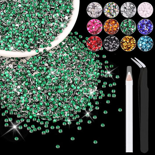 12000PCS 2mm Resin Rhinestones Bulk by BELLEBOOST