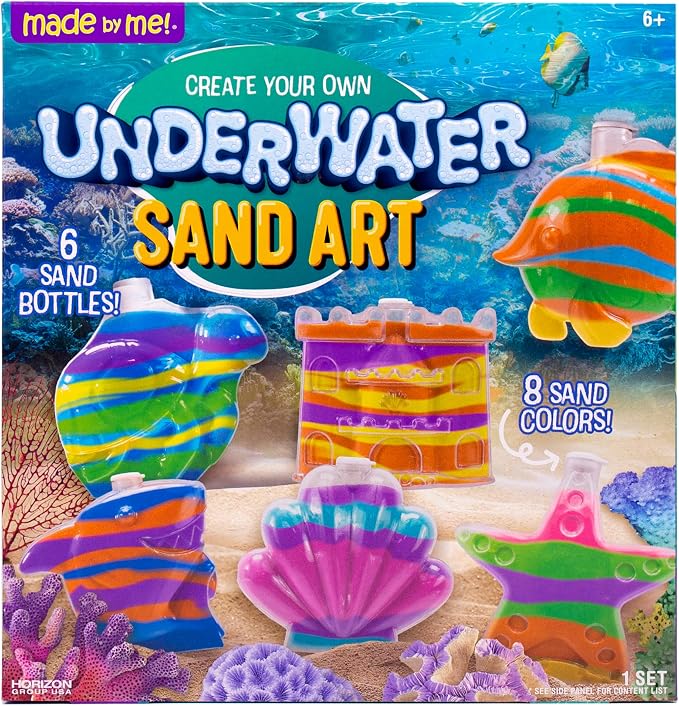 Made By Me Create Your Own Underwater Sand Art, Includes 6 Ocean-Themed Bottles - Image 8