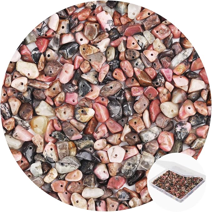 456 PCs Natural Chip Stone Beads, 5-8mm Irregular Multicolor Gemstones Loose by BONNY+BOXX