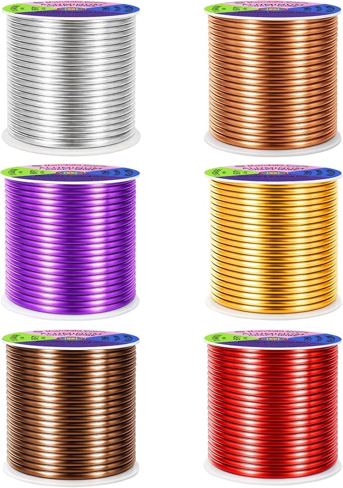 Mandala Crafts 13 GA Purple Brown Red Assorted Anodized Aluminum Craft Wire | - Image 2