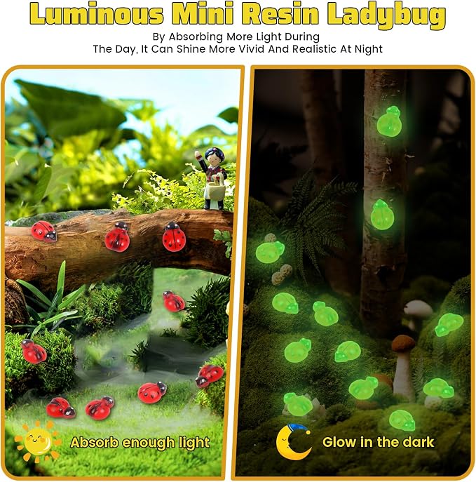 300pcs Mini Resin Ladybug Decor Tiny Ladybug - Image 2