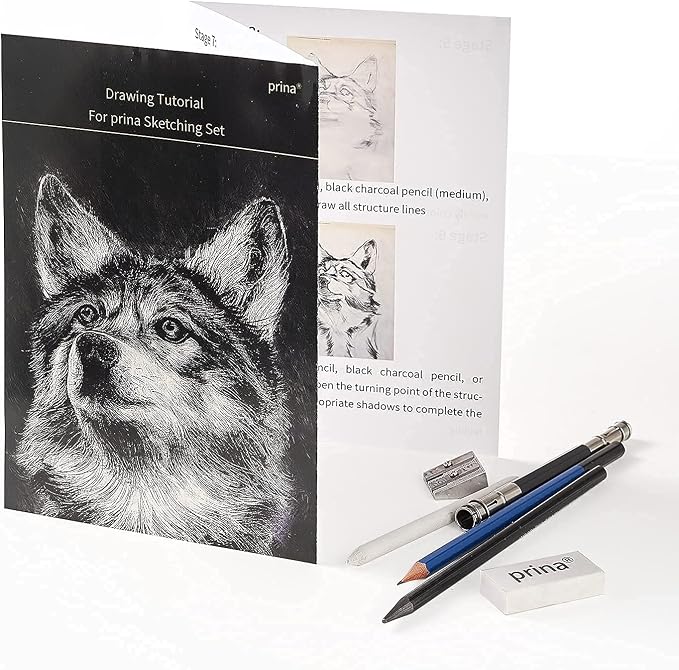 Prina 50 Pack Drawing Set Sketch Kit, Sketching Supplies - Image 8