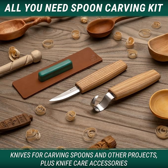 BeaverCraft S01 Wood Spoon Carving Knives Set Spoon Making Tools Kit Whittling - Image 8