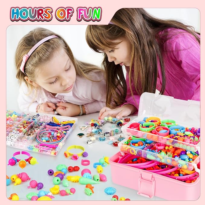 FUNZBO 1600 Pcs Pop Beads with Bracelet Making Kit, Jewelry Making Kit - Image 6