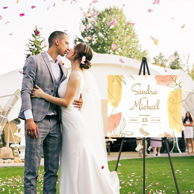 Easel Stand for Sign Portable, Adjustable Metal Easels for Display, Wedding - Image 8