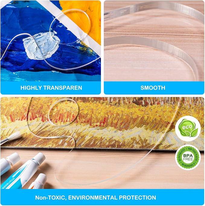 3pcs Acrylic Paint Palette Clear Art Palette - Image 4