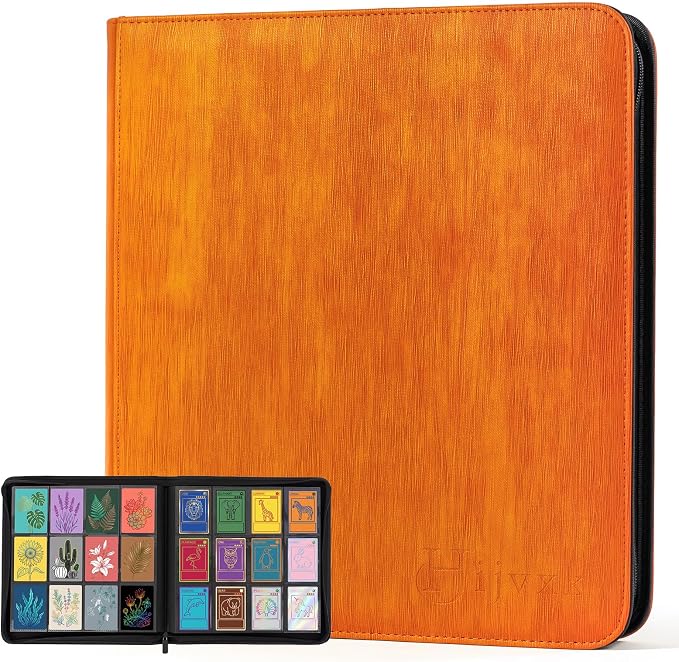 Card Binder 12 Pocket, Premium 720 Double Sided Pocket Collection Binder by Hijvxk