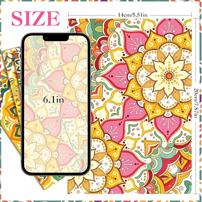 160 Sheets boho Mandala scrapbook paper Set, Journaling Scrapbooking Supplies - Image 4