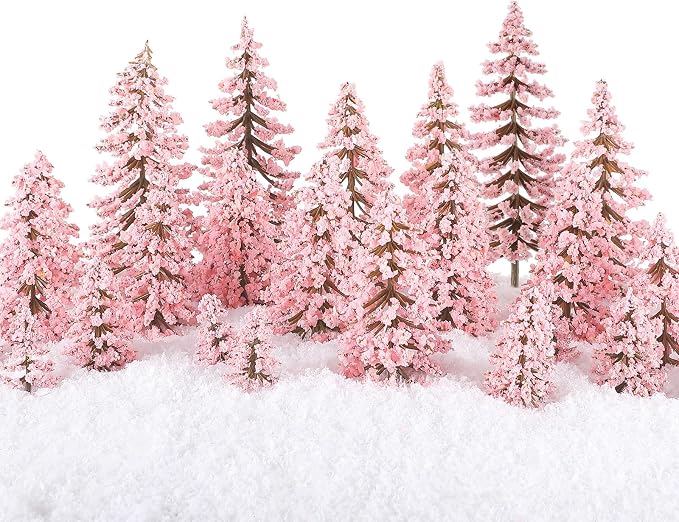 Skylety 35 Pieces Model Trees 6.3-1.2 Inch Mixed Miniature Trees Diorama by Skylety