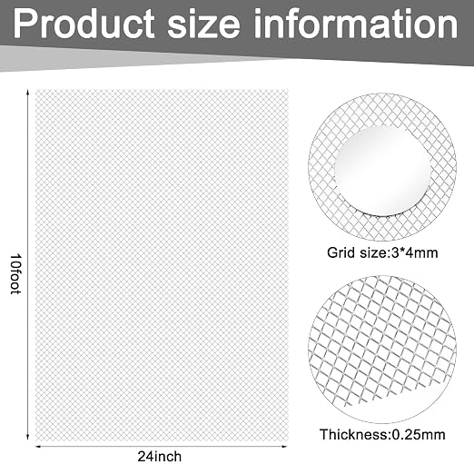Tandefio Sculpting Wire Mesh Roll 24''x120'' Aluminum Wire Mesh - Image 2