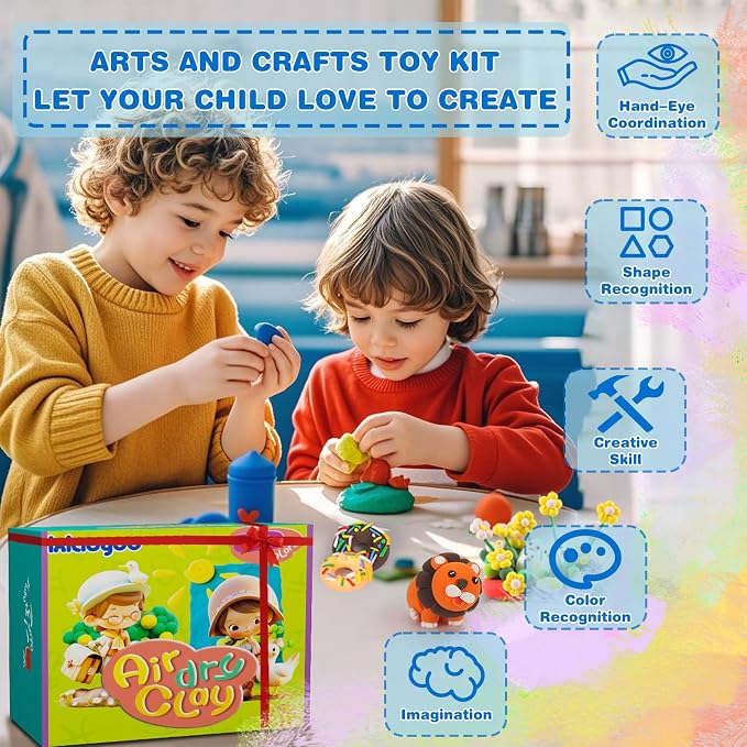 Ixiaoyoo Air Dry Clay, 60 Colors Foam Modeling Clay - Image 5
