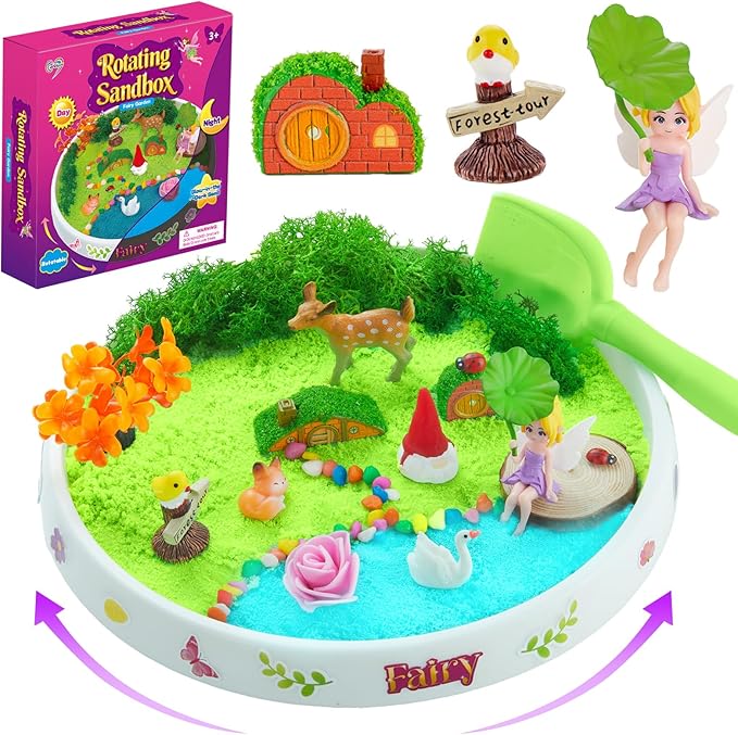 Carolart Spinning Fairy Garden Sensory Bin by Carolart