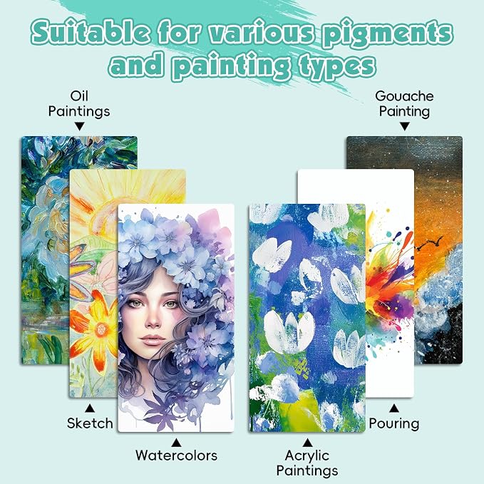 ESRICH Long Canvas for Painting 10x20 Inch, Primed Acid-Free Cotton Rectangular - Image 5