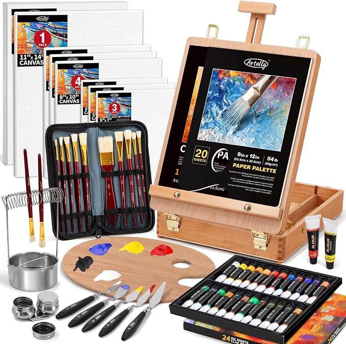 82Pcs Professional Oil Painting Set by Unknown