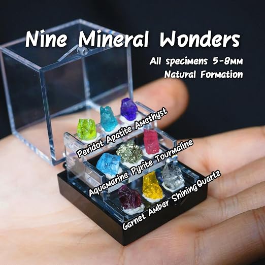 9 Rare Natural Gemstone Collection Gift Box-Peridot, Apatite & 7 Exquisite - Image 2