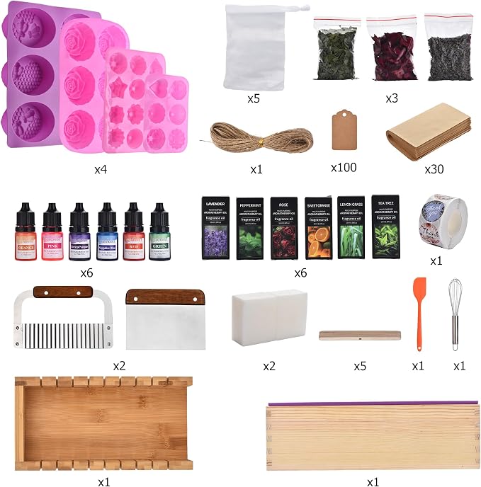 Soap Making Kit for Adults All-in-One Soap Making Supplies Includes Melt & Pour - Image 2