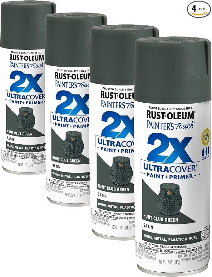 Rust-Oleum 334072 Painter's Touch 2X Ultra Cover Spray Paint, 12 oz, Satin Hunt by Rust-Oleum
