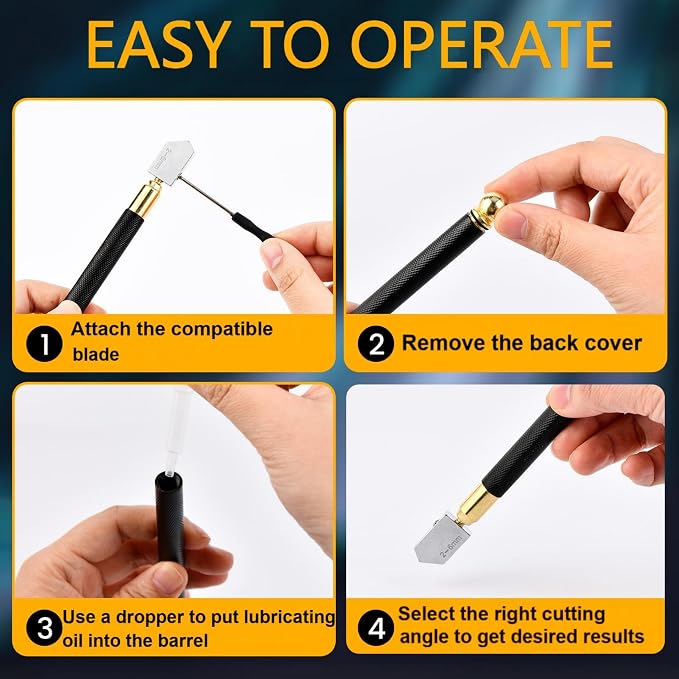 Xawuesa Upgrade Heavy Duty Glass Cutter Kit - Image 5