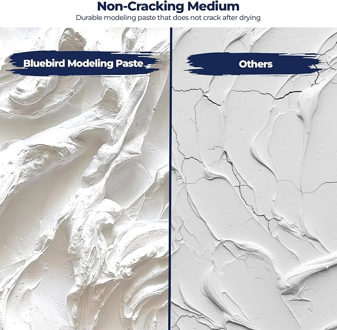 Bluebird Thick Modeling Paste White 5.3 Oz / 150gm - Image 3