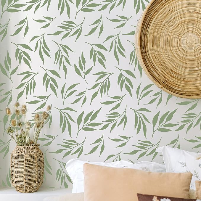 GSS Designs Leaf Wall Stencils for Painting Repeatable Pattern for Wallpaper - Image 2