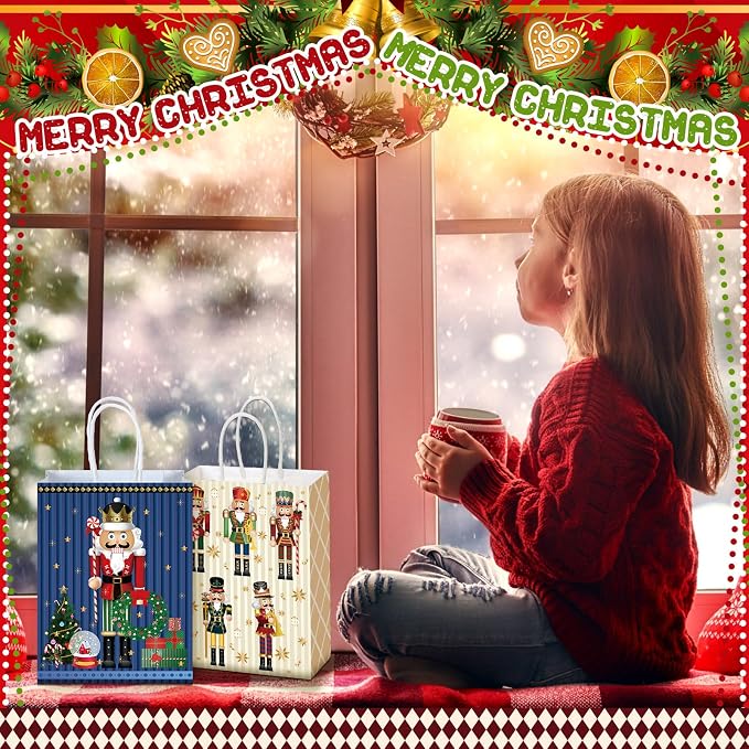 Kolldenn 24 Pcs Christmas Nutcracker Party Favors Bags Christmas Goodie Gift - Image 5