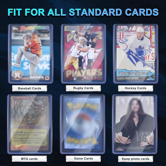 1000 Card Sleeves, Baseball Card Sleeves, Hard Plastic Card Holder - Image 5