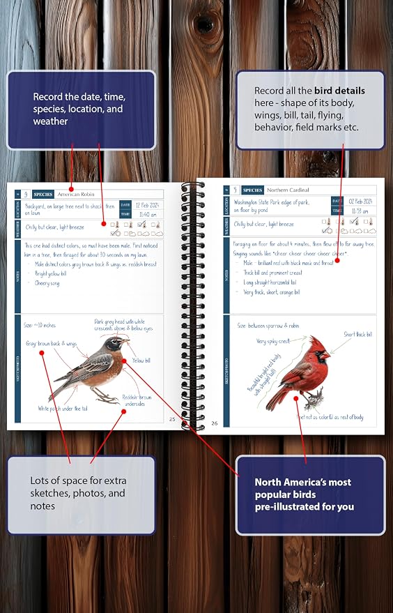 Bird Watching Journal with Life List & Checklist - Image 3
