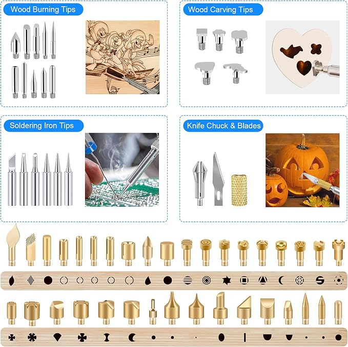 118pcs Wood Burning Kit, Professional Wood Burning Tool - Image 4