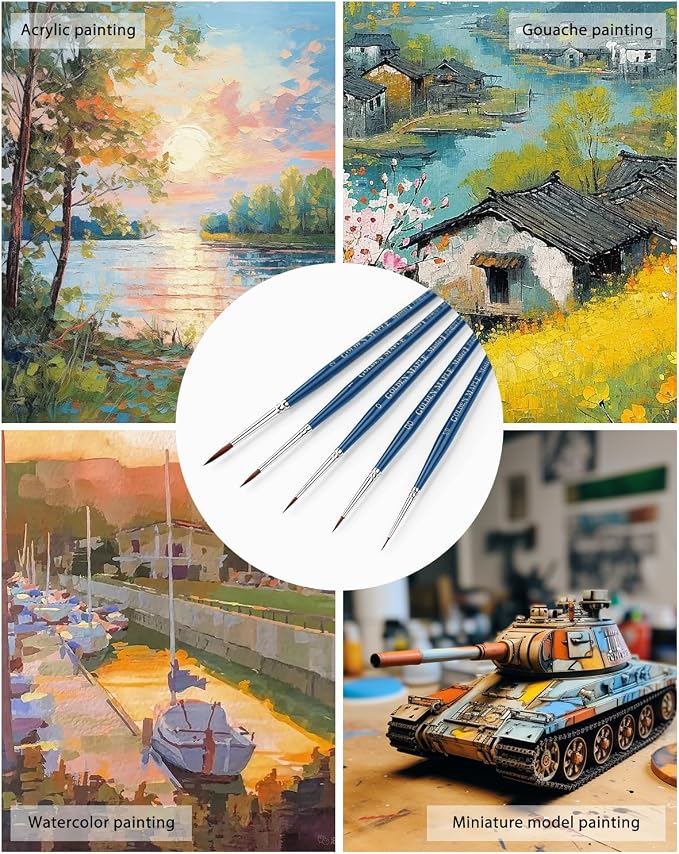 Kolinsky Sable Brushes, Watercolor Details, Acrylic Gouache Inks Painting - Image 7