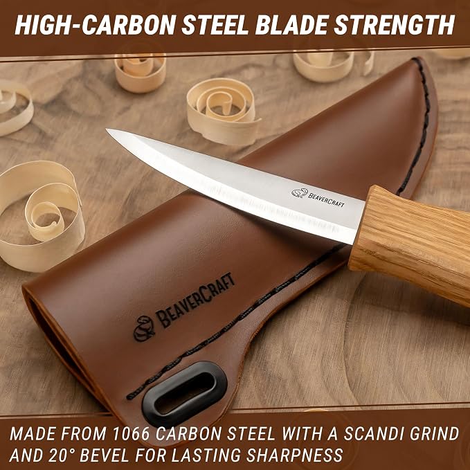BeaverCraft Wood Carving Sloyd Knife C4s 3" - Image 6