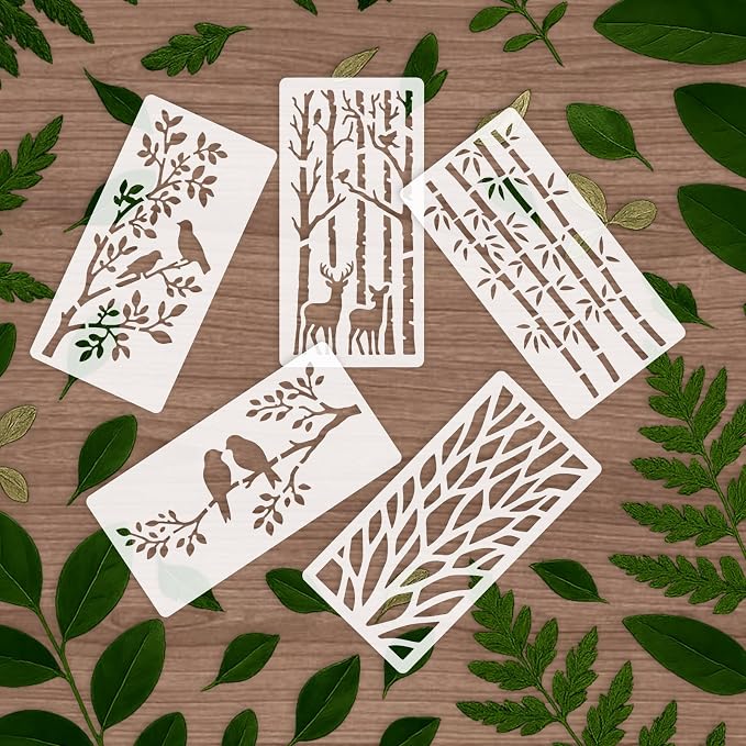 INFUNLY 15Pcs Tree Wall Stencil - Image 7