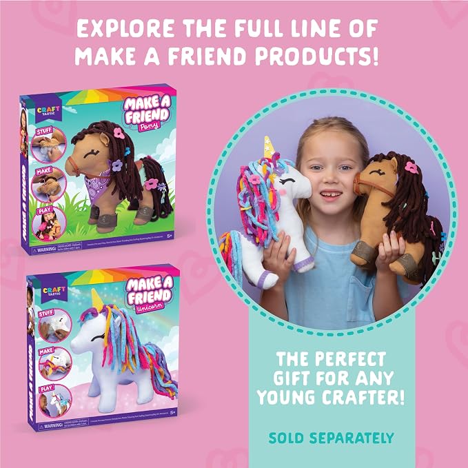 Craft- Tastic - Make a Friend Unicorn - Mini Sewing Kit, Arts and Crafts - Image 7