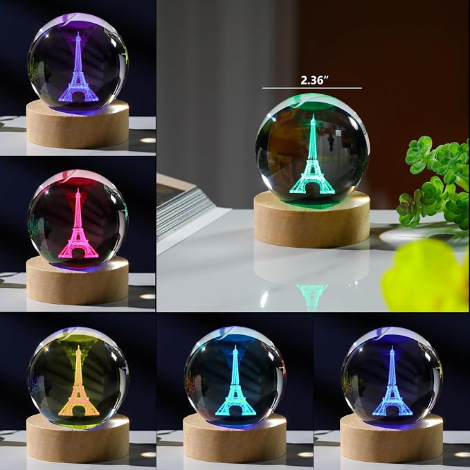 3D Paris Gifts for Women Crystals Ball - Image 3